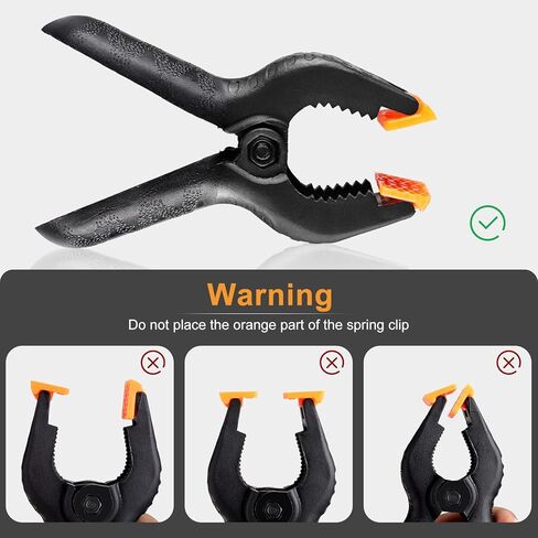 Hpusn خلفية الربيع المشابك 6 حزمة، 4.5 بوصة مقاطع الثقيلة لحامل الخلفيات، خلفيات استوديو الصور الورقية، خلفية الموسلين، قماش in Kuwait