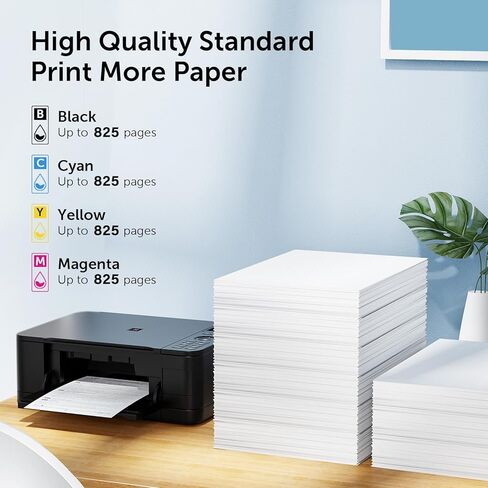 مجموعة خراطيش حبر 910XL متوافقة مع HP 910 XL تعمل مع HP OfficeJet 8010 8015 8018 8022 OfficeJet Pro 8020 8025 8028 8035 (أسود، سماوي، أرجواني، أصفر، 4 عبوات) in Kuwait