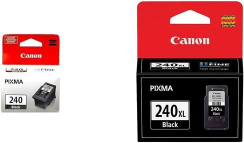 خرطوشة حبر سوداء PG-240 من Canon وخرطوشة حبر سوداء PG-240 XL متوافقة مع الطابعة MG2120، MG3120، MG4120، MX512، MX432، MX372، MX522، MX452، MG3520، MG3620، MX472، MX532، TS5120 in Kuwait