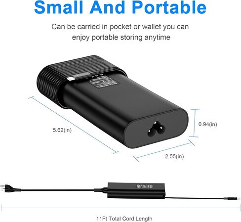130W Dell شاحن الكمبيوتر المحمول USB C محول لـ Dell XPS 15 17 9520 9510 9500 9710 Dell Precision 3560 3571 5520 5560 5570 3561 Dell Latitude 5511 5420 7410 7310 7210 9410 HA130PM170 DA130PM 170 سلك الطاقة in Kuwait