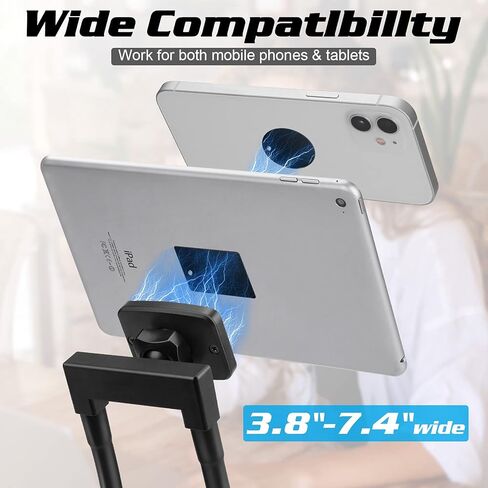 حامل الهاتف المغناطيسي B-Land ، حامل الهاتف الخليوي العالمي حامل الهاتف المحمول حامل مرن الكمبيوتر اللوحي حامل الرقبة حامل الهاتف ، متوافق مع الهواتف والأجهزة اللوحية in Kuwait