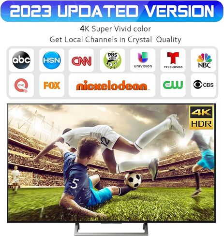 Outdoor TV Antenna 360° Omni-Directional Reception Long 100+ Miles Range Enhance VHF&UHF 4K Ready HDTV Antenna with Added Stability for Outdoor/Attic/RV Use - 32ft RG6 Coax Cable in Kuwait