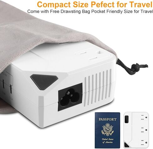 fbdd محول الجهد لنا إلى أوروبا ومحول السفر العالمي، 2300 واط 220 فولت إلى 110 فولت محول الطاقة التحرير والسرد، 4 محول powe المكونات، محول السفر محول الهاتف الخليوي لمجفف الشعر للمملكة المتحدة إيطاليا in Kuwait