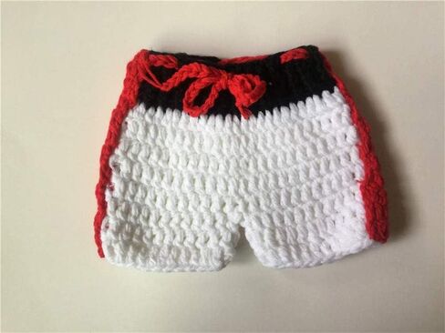 Newborn Photography Prop Infant Baby Boxing Gloves Pant Crochet Costume Knitted Shoot Outfits Knitted for 6-12 Months in Saudi Arabia
