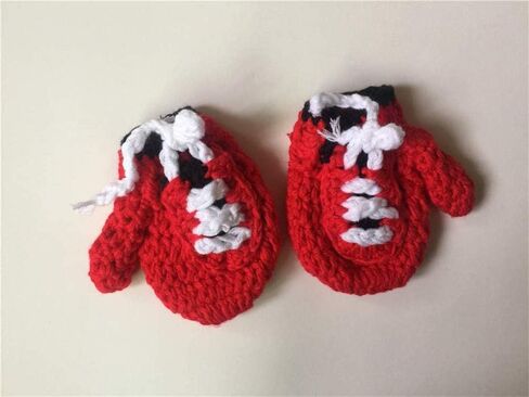 Newborn Photography Prop Infant Baby Boxing Gloves Pant Crochet Costume Knitted Shoot Outfits Knitted for 6-12 Months in Saudi Arabia