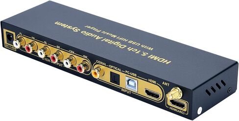 جهاز فك ترميز الصوت المحيطي AtNeDcVh 5.1 متوافق مع DTS AC3، HDMI 2.0b 4K 60 هرتز HDR 3D HDCP 2.3 2.2 1.4 مستخرج فاصل، نظام فيديو صوتي تناظري رقمي 192 كيلو هرتز/24 بت للأفلام والألعاب والموسيقى in Kuwait