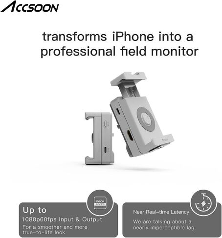 Accsoon Seemo Pro SDI/HDMI إلى USB C محول التقاط الفيديو لأجهزة iPhone وiPad in Kuwait