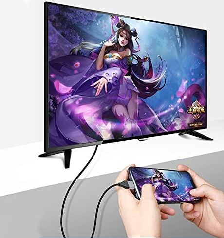 Wahbite iPhone to TV HDMI Cable, MFi Certified Lightning to HDMI Cord for iPhone/iPad/iPod on TV/Projector/Monitor, 6.6ft in Saudi Arabia