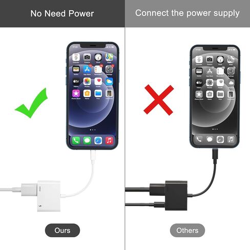 محول HDMI للايفون الى التلفزيون، محول ايه في رقمي 1080p لايفون (لا يحتاج الى طاقة) التوصيل والتشغيل، متوافق مع ايفون 13/12/11/X/8/8 بلس/7/7 بلس/ايباد يدعم iOS 15 in Kuwait