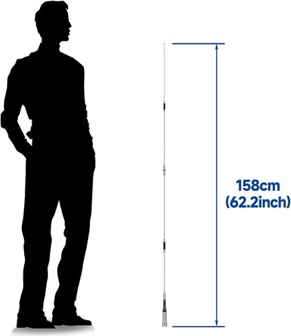 Bingfu High Gain 62inch Mobile Ham Radio Antenna VHF UHF Dual Band in Kuwait