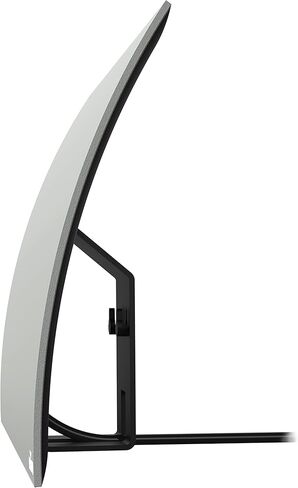 Mohu Curve - هوائي تلفزيون داخلي، نطاق 60 ميل، مضخم Jolt Switch، UHF VHF، متعدد الاتجاهات، 4K UHD، تلفزيون NEXTGEN - مع حامل أساسي، كابل بطول 10 أقدام in Kuwait