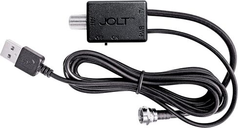Mohu Curve - هوائي تلفزيون داخلي، نطاق 60 ميل، مضخم Jolt Switch، UHF VHF، متعدد الاتجاهات، 4K UHD، تلفزيون NEXTGEN - مع حامل أساسي، كابل بطول 10 أقدام in Kuwait