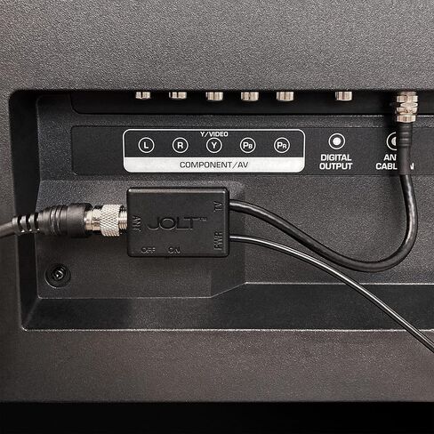 Mohu Curve - هوائي تلفزيون داخلي، نطاق 60 ميل، مضخم Jolt Switch، UHF VHF، متعدد الاتجاهات، 4K UHD، تلفزيون NEXTGEN - مع حامل أساسي، كابل بطول 10 أقدام in Kuwait