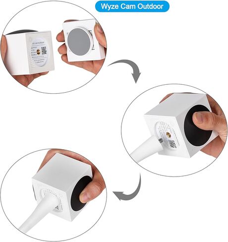 حامل ملتوي مكون من قطعتين لكاميرا Wyze Cam V3 الجديدة كليًا، وWyze Cam Pan V3 وWyze Cam Outdoor، ودعامة تثبيت مرنة على شكل عنق الإوز لربط الكاميرا في أي مكان بدون أدوات - أبيض in Kuwait