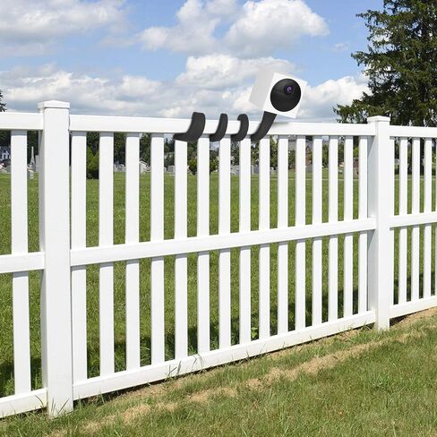 حامل ملتوي مكون من قطعتين لكاميرا Wyze Cam V3 الجديدة كليًا، وWyze Cam Pan V3 وWyze Cam Outdoor، ودعامة تثبيت مرنة على شكل عنق الإوز لربط الكاميرا في أي مكان بدون أدوات - أبيض in Kuwait