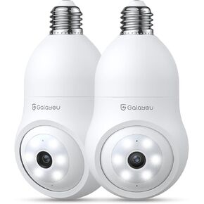 GALAYOU 360 Light Bulb Security Camera - Light Socket Wireless Camera for Home Security Recording Indoor&Outdoor, WiFi Video Surveillance with 2K Resolution, Motion Tracking,Works with Alexa in Kuwait