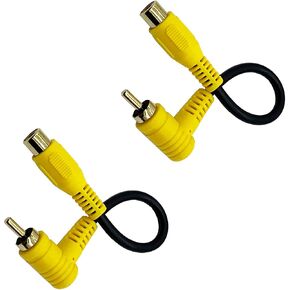 RCA Audio Cable Gold-Plated Elbow RCA line Lotus Male and Female Extension Lotus AV Video Cable Projector Cable Audio Cable (1.5m/5ft RCA Female Straight to Male Elbow) in Saudi Arabia