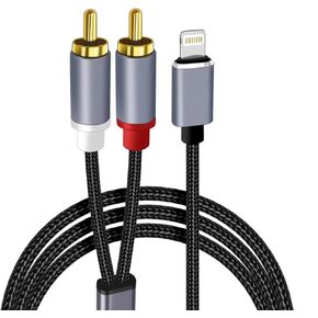 [معتمد من Apple MFi] محول صوت كابل Lightning إلى RCA، سلك Aux مقسم Y ذكر 2 متوافق مع iPhone، والكمبيوتر اللوحي، والمسرح المنزلي، وDVD، ومكبر الصوت، ومكبر الصوت، وستيريو السيارة (3.9 قدم) in Kuwait