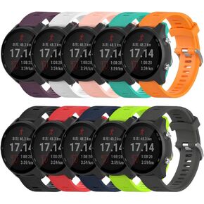 QGHXO Band for Garmin Forerunner 245, Soft Silicone Replacement Band for Garmin Forerunner 245 / Forerunner 645 (No Tracker, Replacement Bands Only)