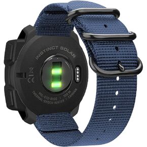 حزام LiWerlly لـ Garmin Instinct / 2 سوار ساعة شمسية، 22 مم من النايلون المنسوج المسامي، حزام ساعة بديل رياضي للنساء والرجال Garmin Instinct 2/ ساعة ذكية تعمل بالطاقة الشمسية/التكتيكية in Kuwait
