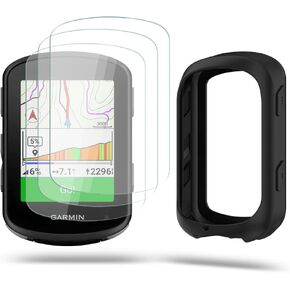 Screen Protector for Garmin Edge 840 Solar/Edge 540 GPS (3+1pack) and Silicone Case Cover,Tempered Glass Film Anti-Scratch High Definition Full Coverage in Kuwait