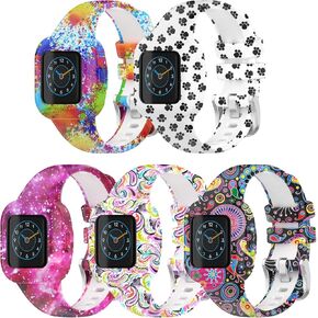 Bands Compatible with Garmin vivofit jr.3 Bands Accessories Replacement Band Camouflage Floral Leopard Pattern Starp for Kids Boys Girls with Metal Secure Clasp for vivofit jr.3