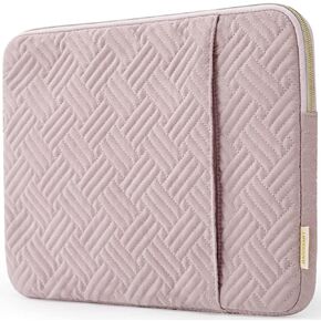BAGSMART Laptop Sleeve Bag Compatible with MacBook Air/Pro, 13-13.3 inch Notebook, Compatible with MacBook Pro 14 Inch, MacBook Air M2 Sleeve 13 Inch, Repellent Protective Case with Pocket, Pink