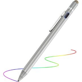 2-in-1 Active Stylus Digital Pen with 1.5mm Ultra Fine Tip for iPad iPhone Samsung Tablets, Work on Touchscreen Phones and Tablets,Good at Drawing and Writing, Grey in Kuwait