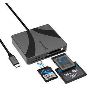 SABRENT USB-C Multi-Card Reader for CFexpress Type B, CFast 2.0, and microSD/SD Cards (CR-C4PM)