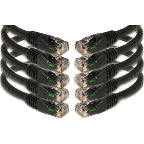 iMBAPrice كابل تصحيح Cat 6 (2 قدم) RJ45 Cat6 Ethernet متعدد الألوان (أحمر، أزرق، أسود، أبيض، أصفر) - 5 كابل إنترنت للكمبيوتر الشخصي، جهاز التوجيه، المودم، PS4/5، Xbox، الألعاب in Kuwait