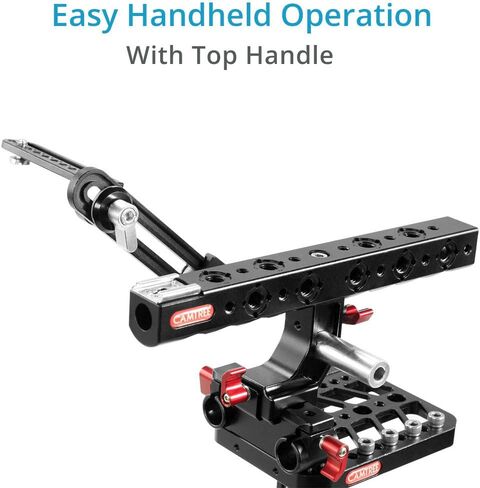 قفص كاميرا CAMTREE Blackmagic Ursa Mini CNC لحامل حامل ثلاثي القوائم ، وسادة كتف مريحة مع قضبان سكك، Rosette ARM لالتقاط فيديو سلس (CHBMUMC) in Kuwait