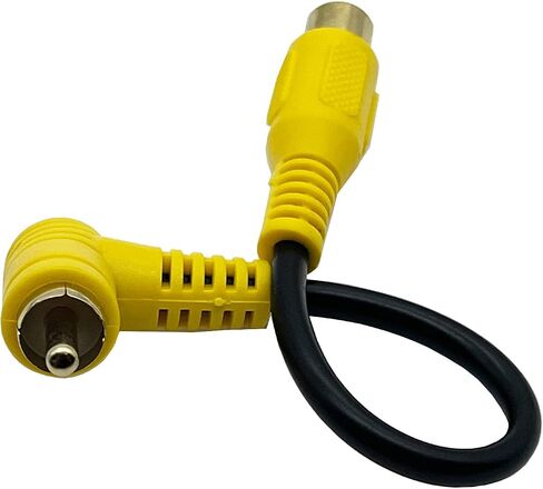 RCA Audio Cable Gold-Plated Elbow RCA line Lotus Male and Female Extension Lotus AV Video Cable Projector Cable Audio Cable (1.5m/5ft RCA Female Straight to Male Elbow) in Kuwait