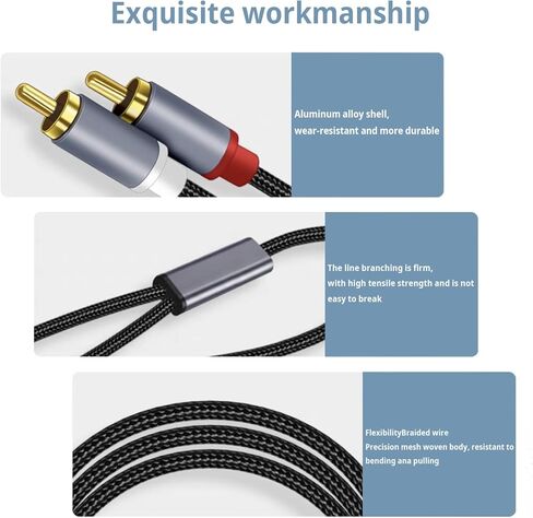 [معتمد من Apple MFi] محول صوت كابل Lightning إلى RCA، سلك Aux مقسم Y ذكر 2 متوافق مع iPhone، والكمبيوتر اللوحي، والمسرح المنزلي، وDVD، ومكبر الصوت، ومكبر الصوت، وستيريو السيارة (3.9 قدم) in Kuwait