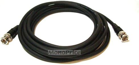 Monoprice Audio/Video Coaxial Cable - 75 Feet - Black | RG-59U BNC Male/ BNC Male, 75ohm in Kuwait