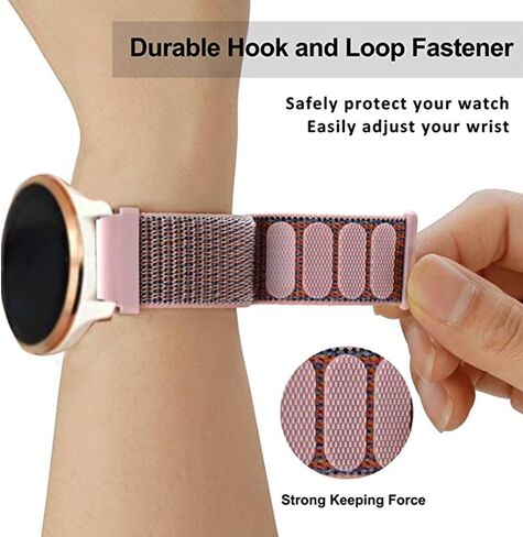 AOLLPU 3 عبوات 18 ملم من النايلون لساعات Garmin Venu 2S / Vivoactive 4S/ Venu 3S Vivomove 3S، حزام معصم بديل لسوار رياضي ناعم لـ Garmin Forerunner 255s/255s Music للرجال والنساء in Kuwait