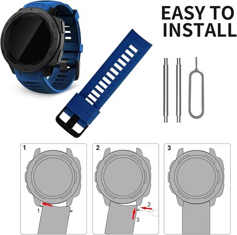 BaayCerrie لاستبدال أحزمة ساعة Garmin Instinct، حزام سيليكون ناعم متوافق مع Garmin Instinct 2/ Solar/Tactical in Kuwait