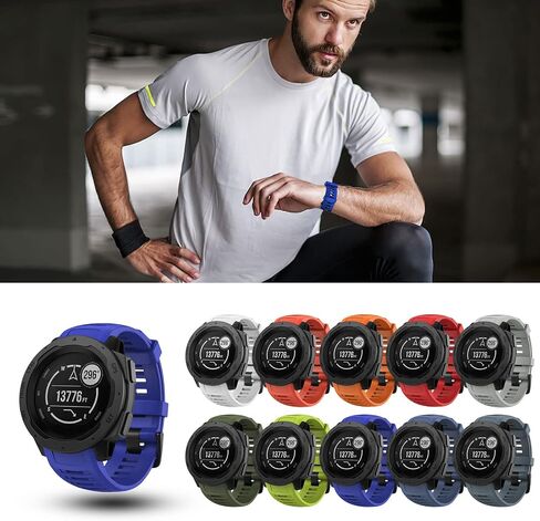 BaayCerrie لاستبدال أحزمة ساعة Garmin Instinct، حزام سيليكون ناعم متوافق مع Garmin Instinct 2/ Solar/Tactical in Kuwait