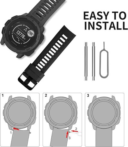 BaayCerrie لاستبدال أحزمة ساعة Garmin Instinct، حزام سيليكون ناعم متوافق مع Garmin Instinct 2/ Solar/Tactical in Kuwait