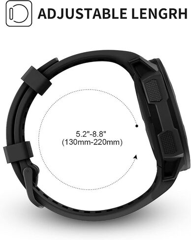 BaayCerrie لاستبدال أحزمة ساعة Garmin Instinct، حزام سيليكون ناعم متوافق مع Garmin Instinct 2/ Solar/Tactical in Kuwait