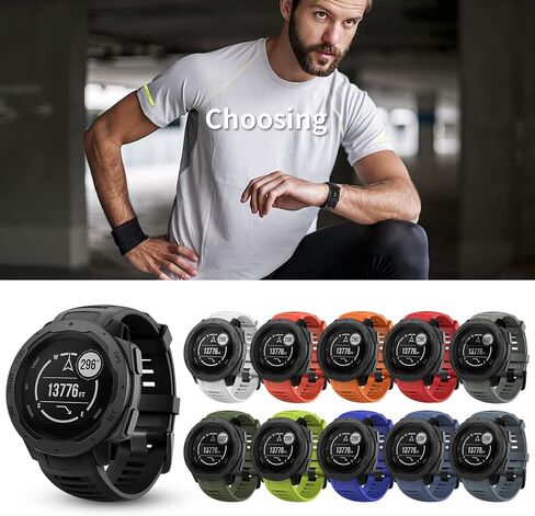 BaayCerrie لاستبدال أحزمة ساعة Garmin Instinct، حزام سيليكون ناعم متوافق مع Garmin Instinct 2/ Solar/Tactical in Kuwait