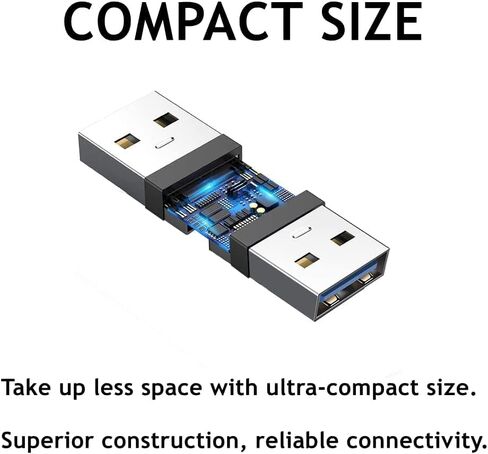 PENGLIN 2Pack USB 3.0 Panel Mount Coupler, USB Pass Through Connector, Female to Female Bulkhead Extension Adapter with Water/Dustcap | 5Gbps High-speed Transfer,With Water/Dustcap,Strong Zinc Die-casting Shell,Plug and play in Kuwait