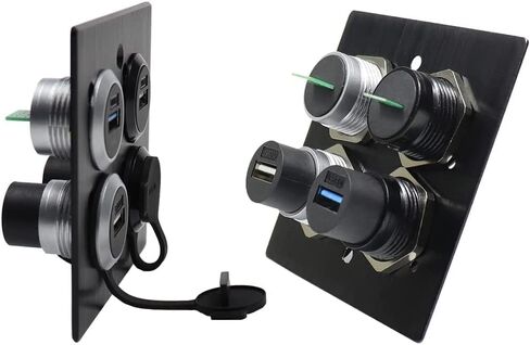 PENGLIN 2Pack USB 3.0 Panel Mount Coupler, USB Pass Through Connector, Female to Female Bulkhead Extension Adapter with Water/Dustcap | 5Gbps High-speed Transfer,With Water/Dustcap,Strong Zinc Die-casting Shell,Plug and play in Kuwait