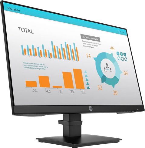 حزمة شاشة HP P24 G4 1A7E5AA#ABA مع قاعدة Docztorm، شاشة 24 بوصة FHD IPS (1920x1080)، معدل تحديث 60 هرتز، 1 HDMI 1.4، 1 منفذ عرض 1.2، 1 VGA، مثالية للعمل المكتبي، أسود (أحدث طراز 2023) in Saudi Arabia
