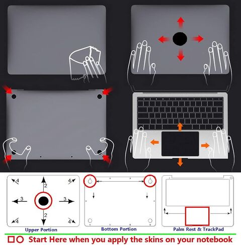 ستيكر لاصق من الفينيل لكامل الهيكل متوافق مع ابل ماك بوك 3 ام 6 في 1 غطاء حماية غير مرئي للكيبورد (ماك بوك برو 16 A2485 M1 ماكس (2021)، رمادي سبيس in Kuwait