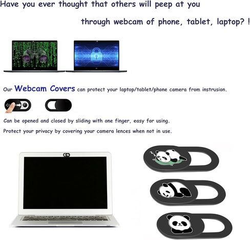 AllureEyes Webcam Cover Slide 8 Pack, Camera Privacy Protector Fit for Computer Desktop PC Laptop Tablet Smart Phone, Ultra Thin Web Cam Camera Privacy Covers Protection Sticker in Kuwait