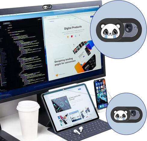 AllureEyes Webcam Cover Slide 8 Pack, Camera Privacy Protector Fit for Computer Desktop PC Laptop Tablet Smart Phone, Ultra Thin Web Cam Camera Privacy Covers Protection Sticker in Kuwait