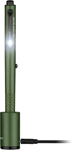 ضوء قلم OLIGHT O'Pen Glow EDC، 120 لومن مع شعاع أخضر، مصباح يدوي LED قابل لإعادة الشحن للاستخدام في الهواء الطلق، والكتابة، والمغامرة، وهدية عمل احترافية (أسود) in Kuwait
