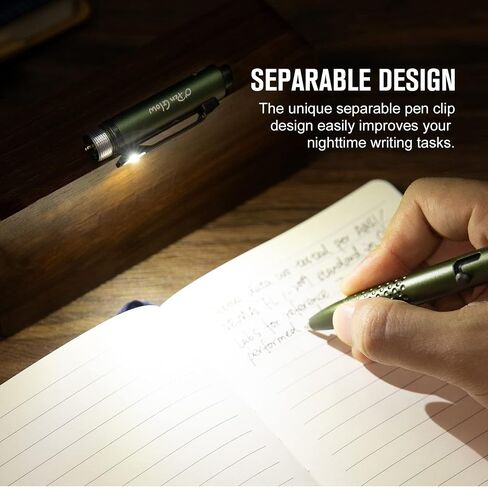ضوء قلم OLIGHT O'Pen Glow EDC، 120 لومن مع شعاع أخضر، مصباح يدوي LED قابل لإعادة الشحن للاستخدام في الهواء الطلق، والكتابة، والمغامرة، وهدية عمل احترافية (أسود) in Kuwait
