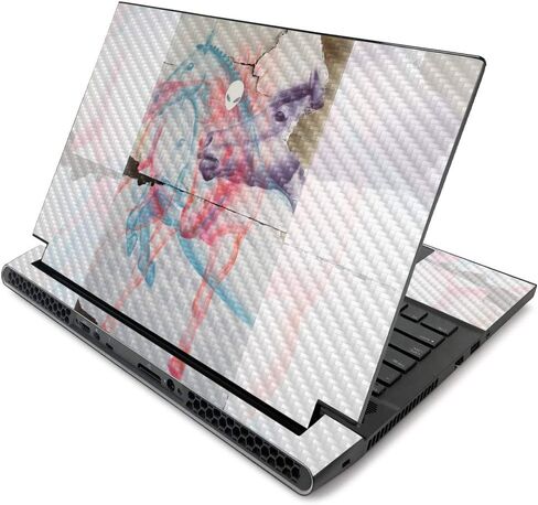 غلاف MightySkins من ألياف الكربون لجهاز Alienware m17 R2 (2019) - ساحر | لمسة نهائية واقية ومتينة من ألياف الكربون | سهل التطبيق والإزالة وتغيير الأنماط | صنع في الولايات المتحدة الأمريكية in Kuwait