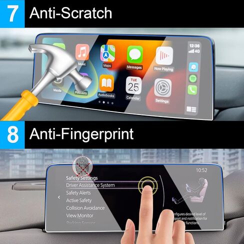 TTCR-II Compatible with Mazda CX-50 Screen Protector 2023 2024 2025 2026, for Mazda CX-50 Screen Protector Mazda CX-90 10.25-Inch, for 2024-2026 Mazda CX-90 Turbo Preferred/Turbo Select Touchscreen | for Mazda CX-50 Screen Protector Mazda CX-90 10.25-Inch in Kuwait